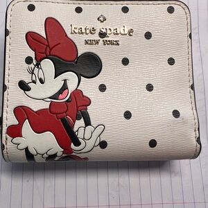 Kate Spade Red and Black Minnie Mouse Wallet